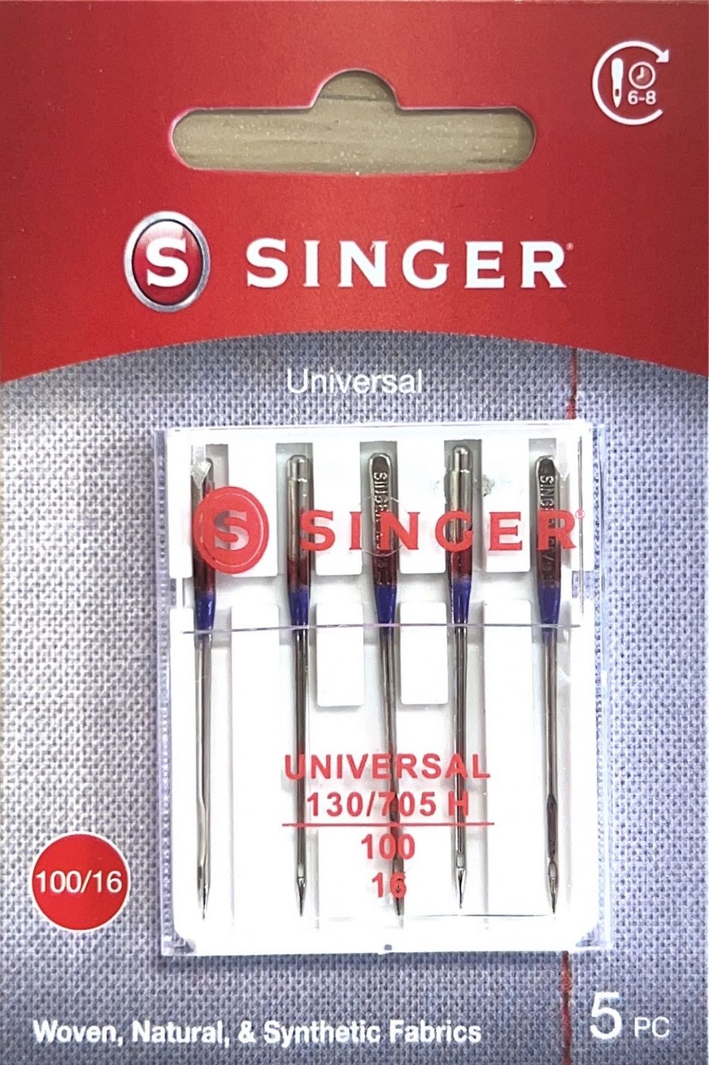 Singer Sewing Machine Needles - Universal 100/16
