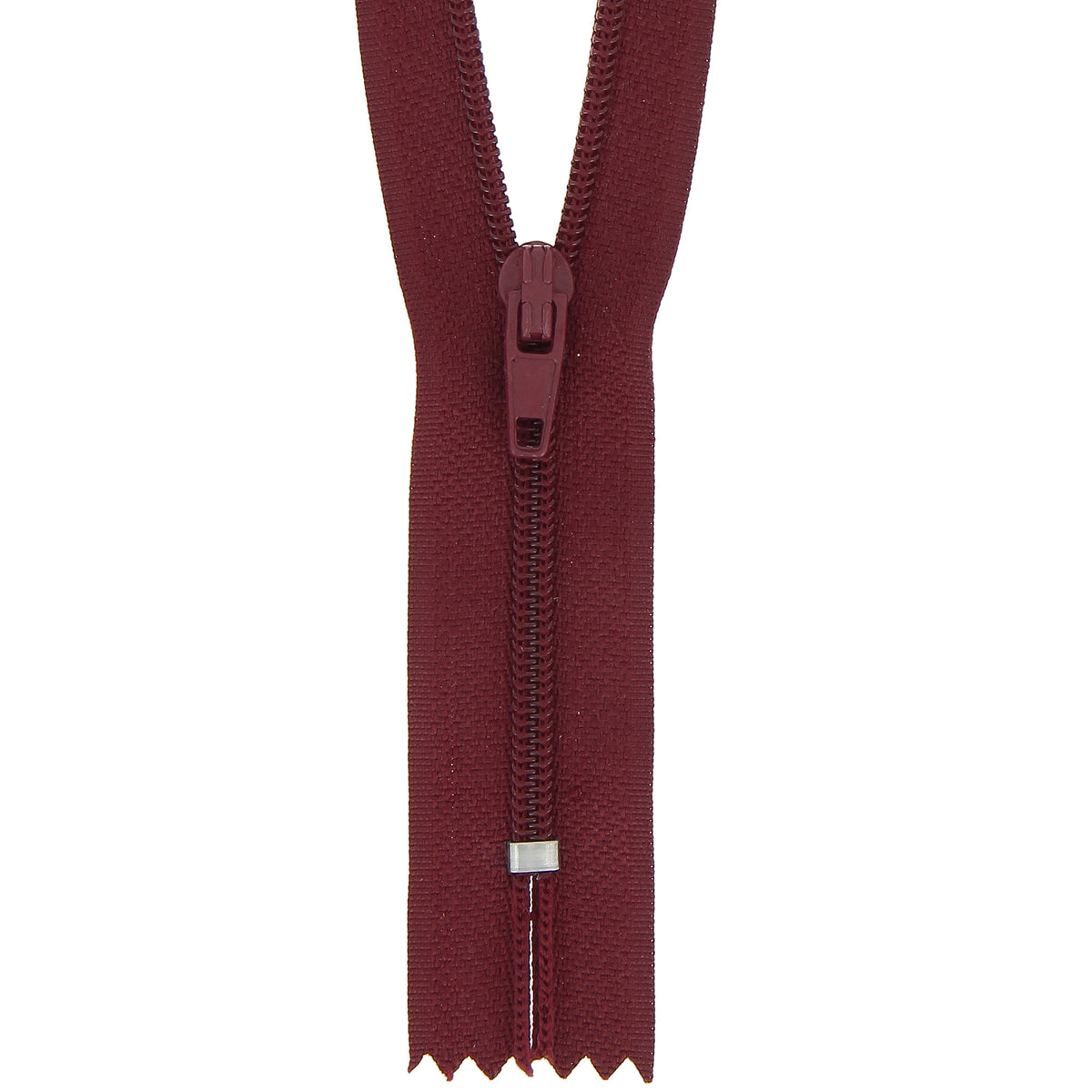 Wine 10cm Milward nylon zip with closed end