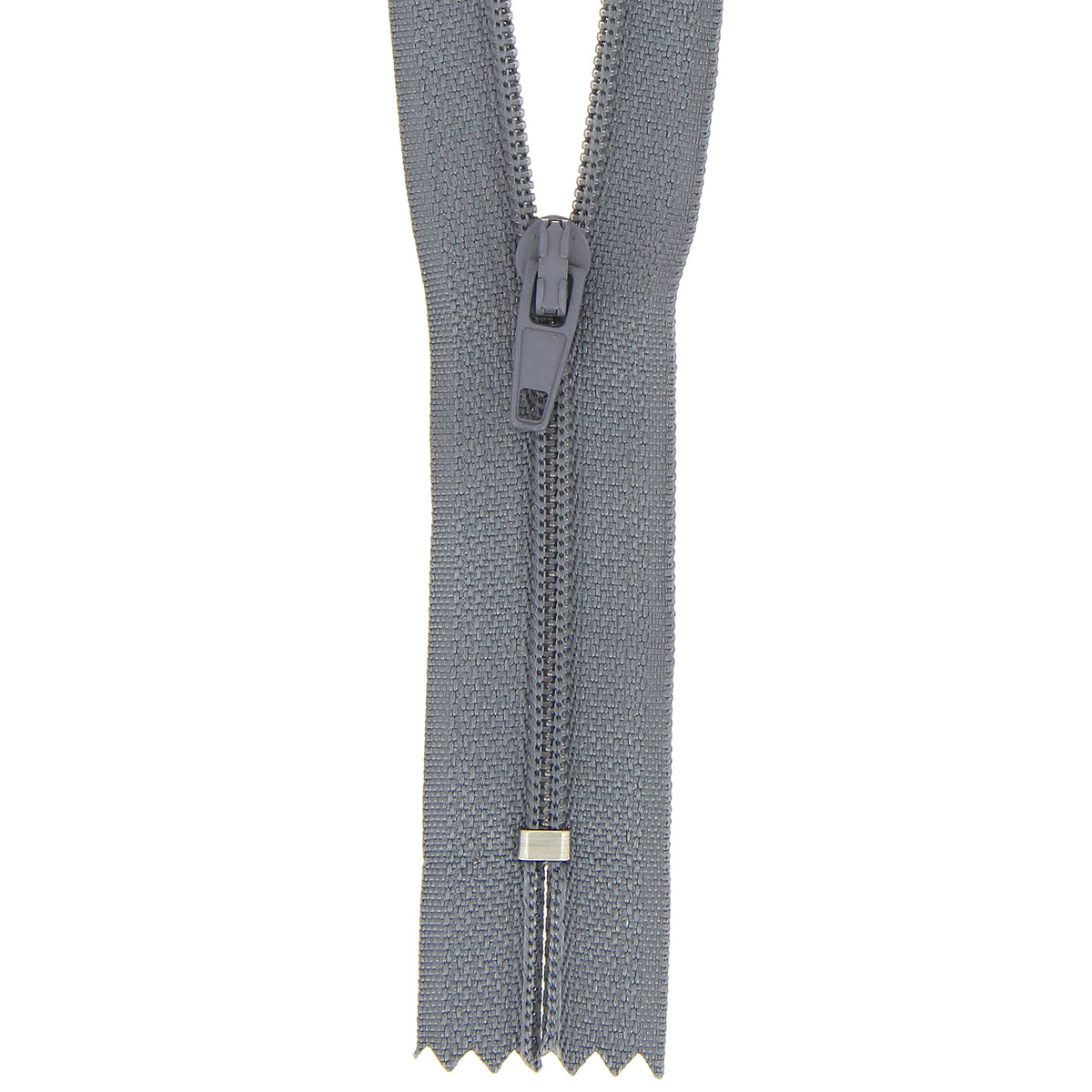 Milward 12cm nylon dress zip in dark grey with Milward label