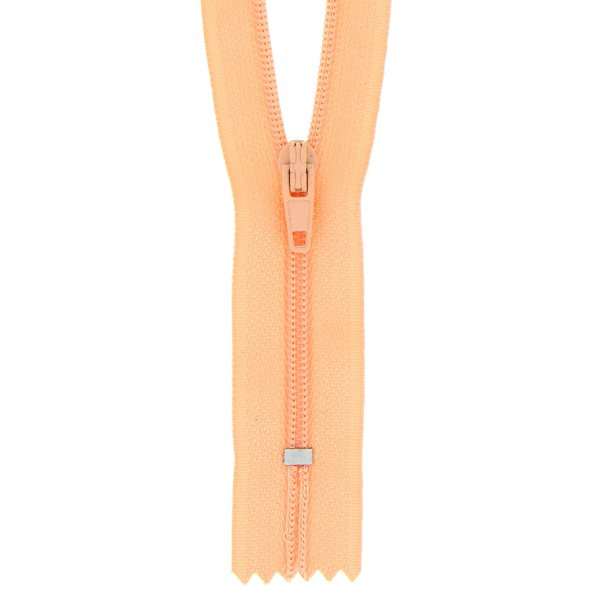 Peach Milward nylon dress zip, 40cm