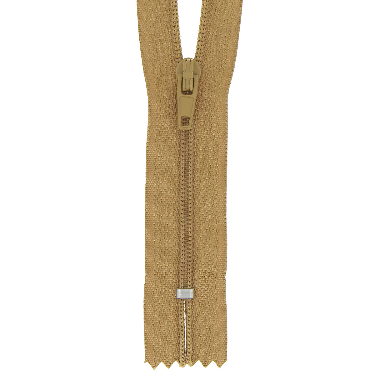 Old Gold Milward nylon dress zip, 50cm