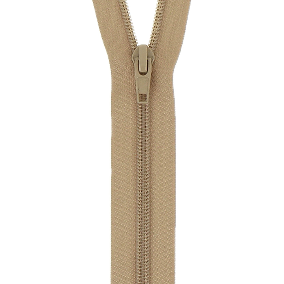 Milward fawn nylon open-end zip, 30cm