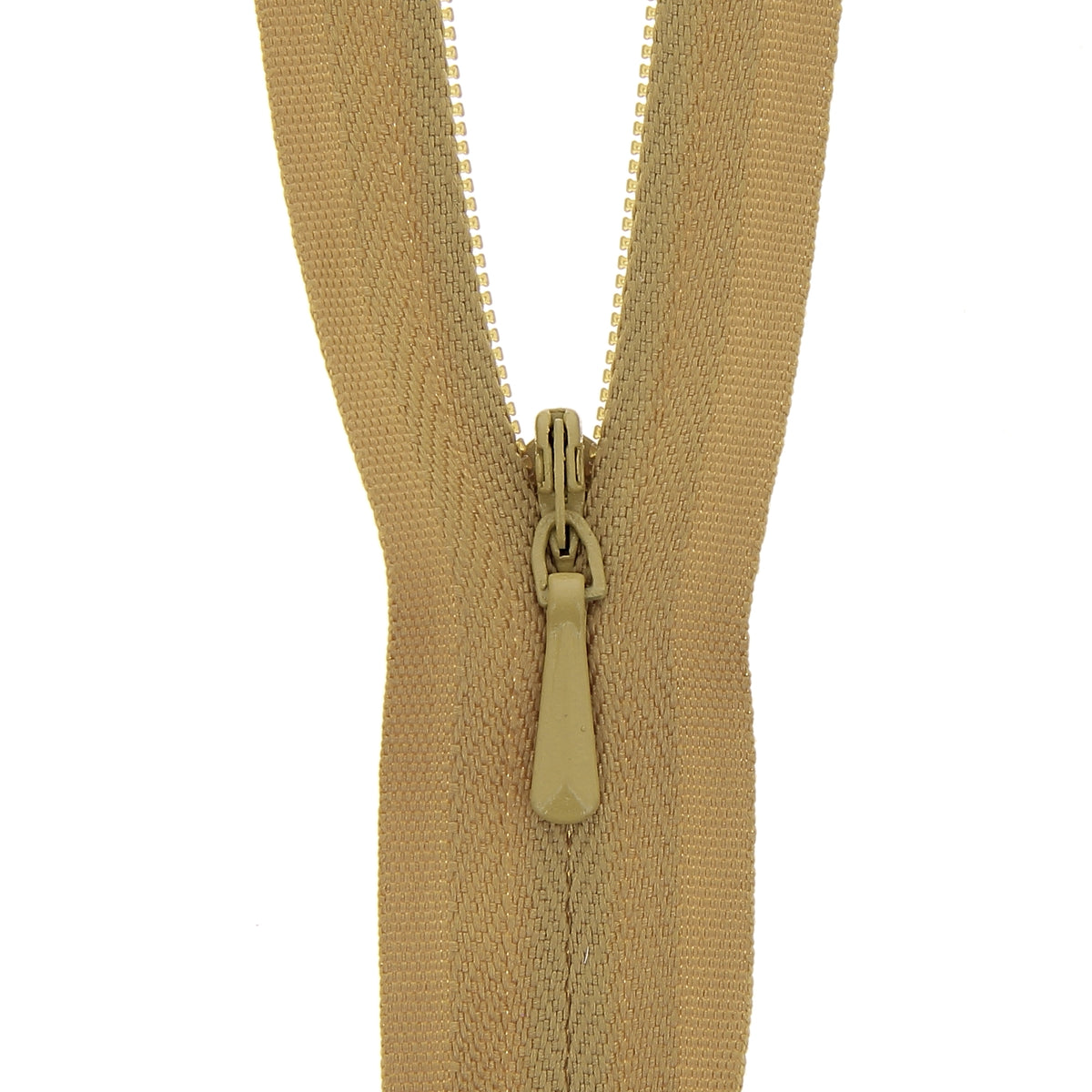 Old Gold Milward concealed closed-end zip, 25cm
