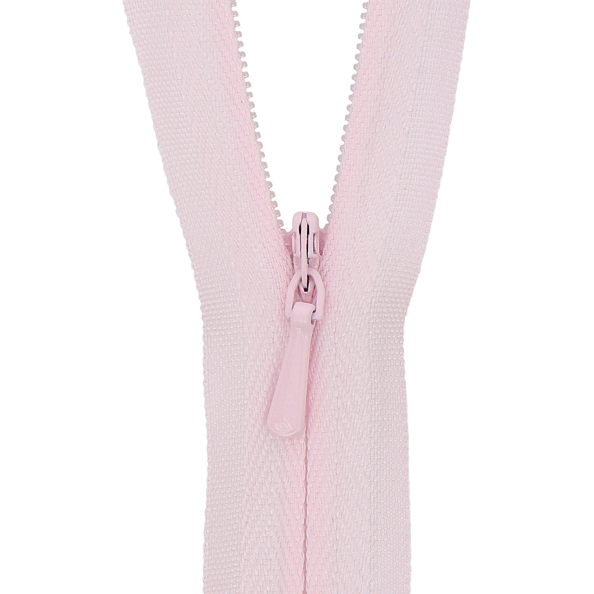 Light Pink Milward concealed closed-end zip, 25cm