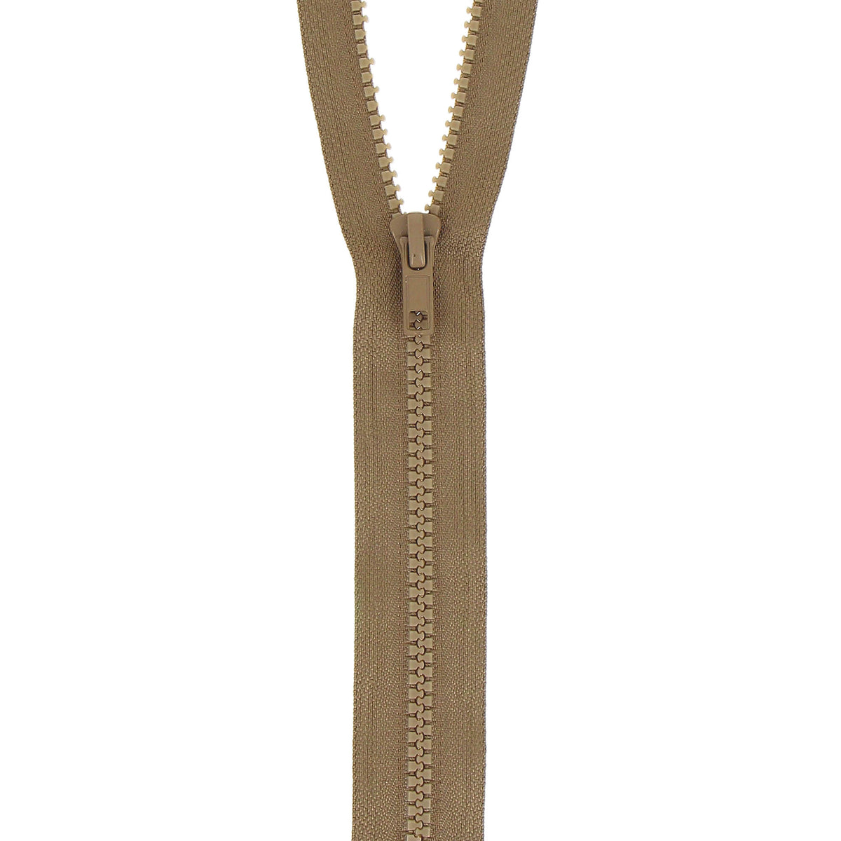 Milward 30cm chunky open-end zip in olive with plastic teeth