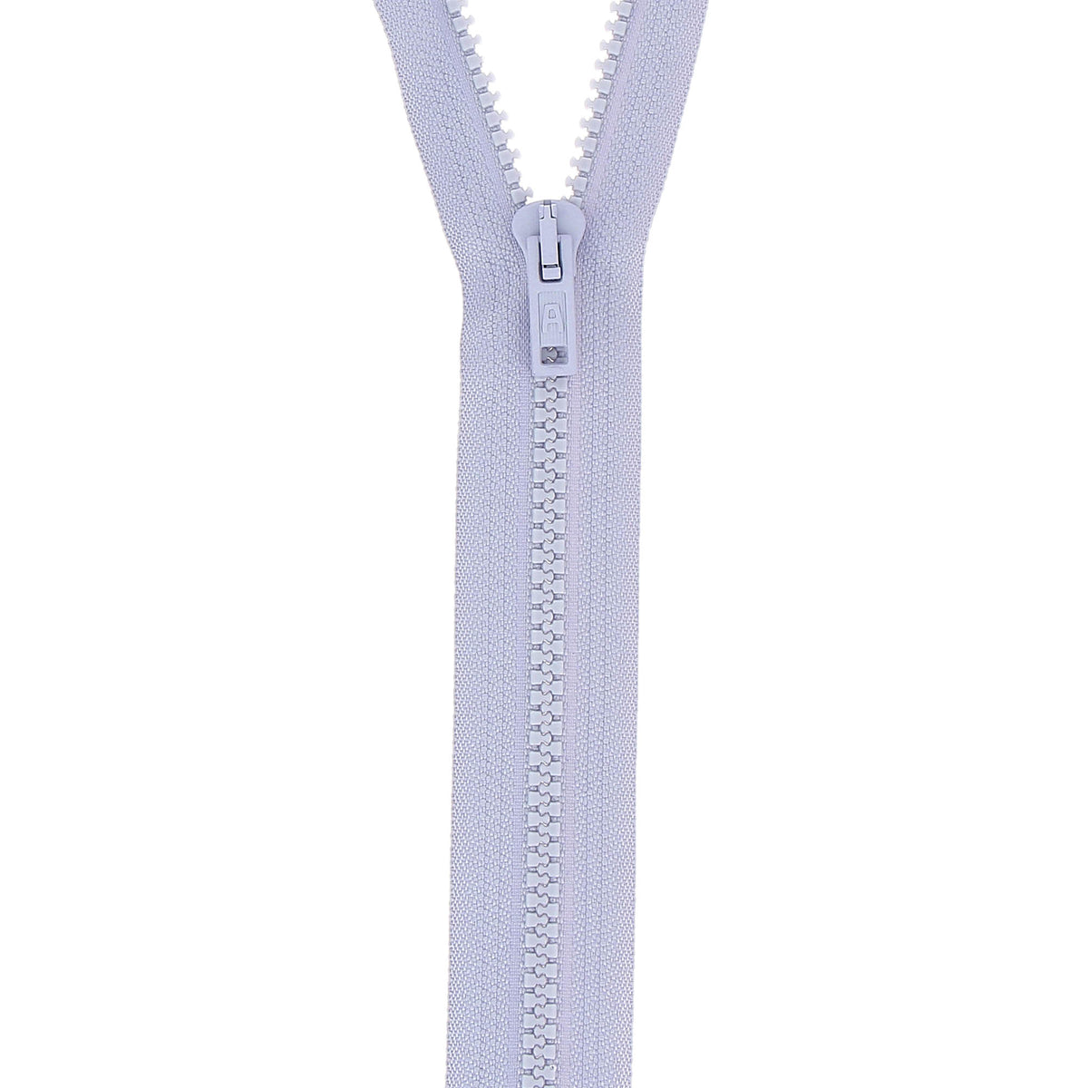 Lilac chunky open-end zip with plastic teeth, 50cm long