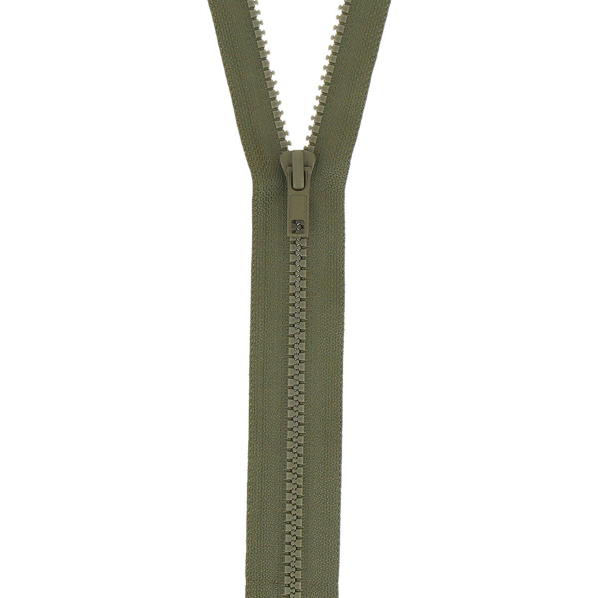 Moss Milward chunky open-end zip with plastic teeth, 60cm