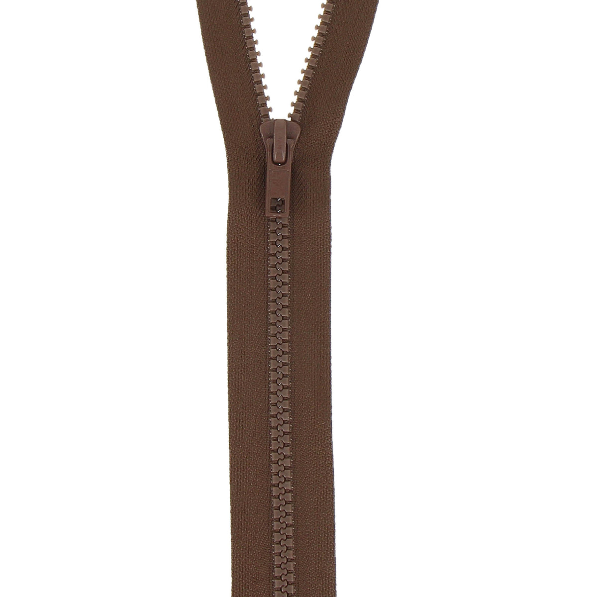 Milward mid brown chunky open-end zip, 70cm