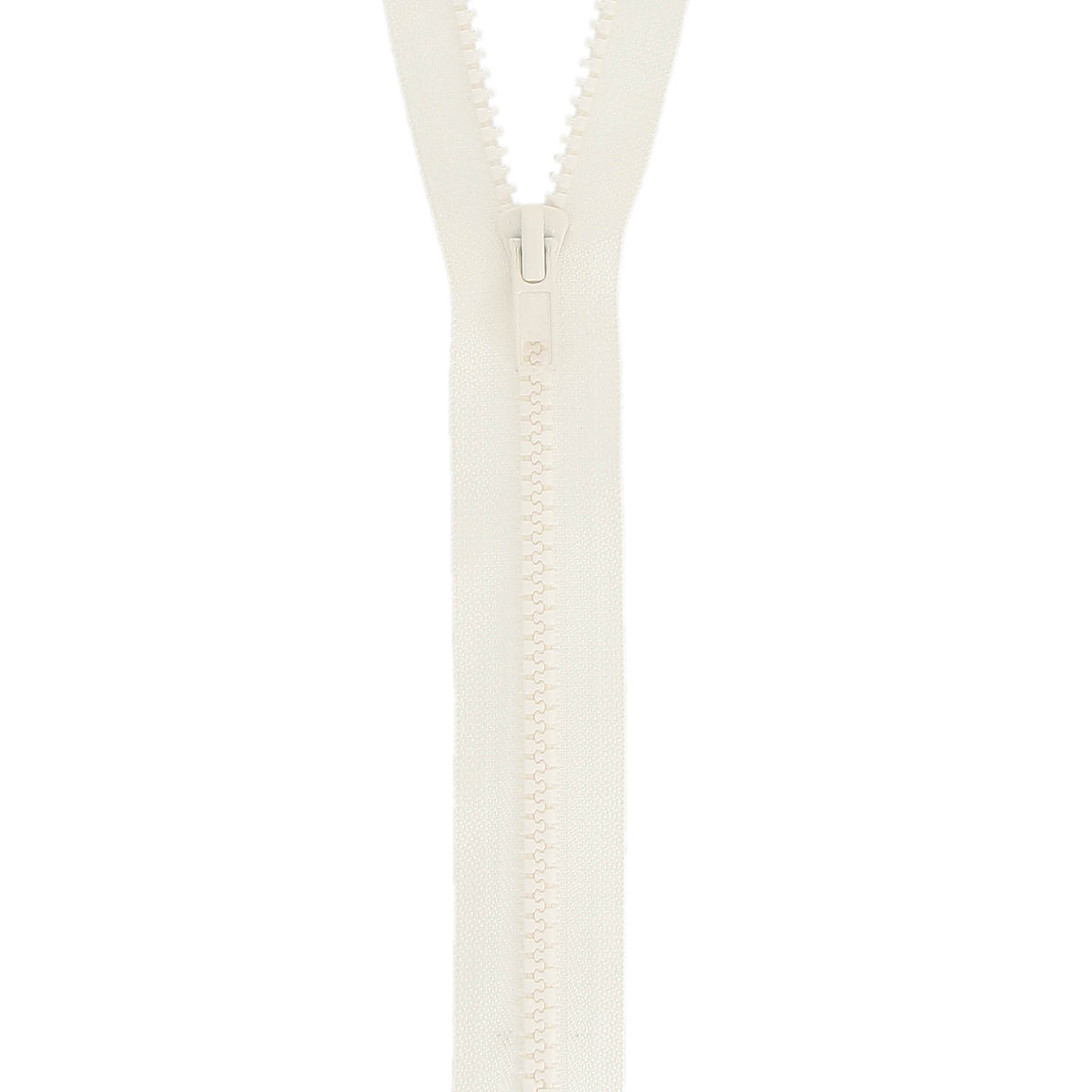 Cream Milward chunky open-end zip with plastic teeth