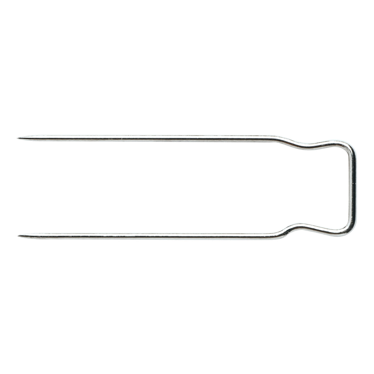 Pack of six silver twin-pronged loose cover pins