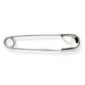 Box of silver safety pins, 22mm