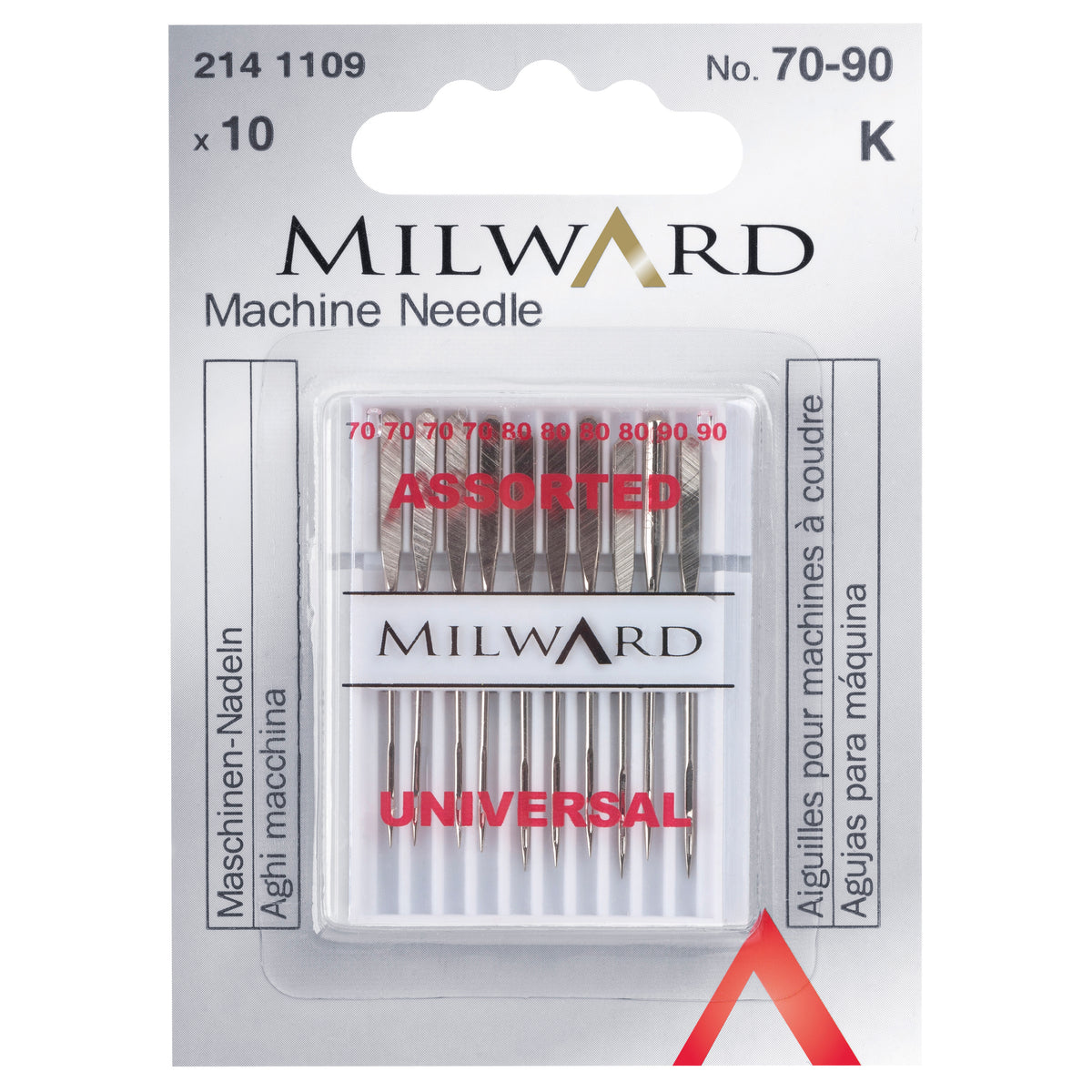 Pack of Milward universal sewing machine needles