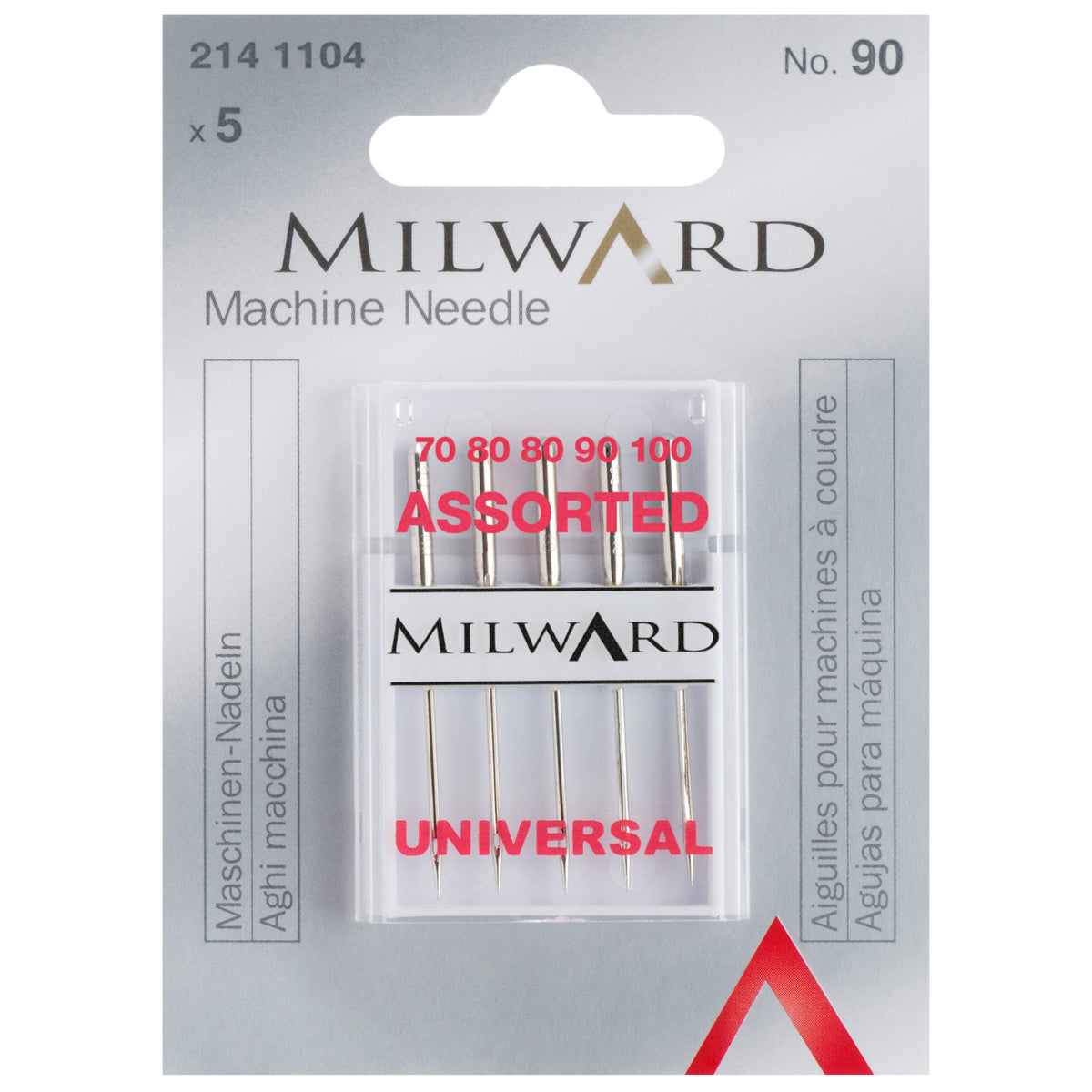 Pack of Milward universal sewing machine needles