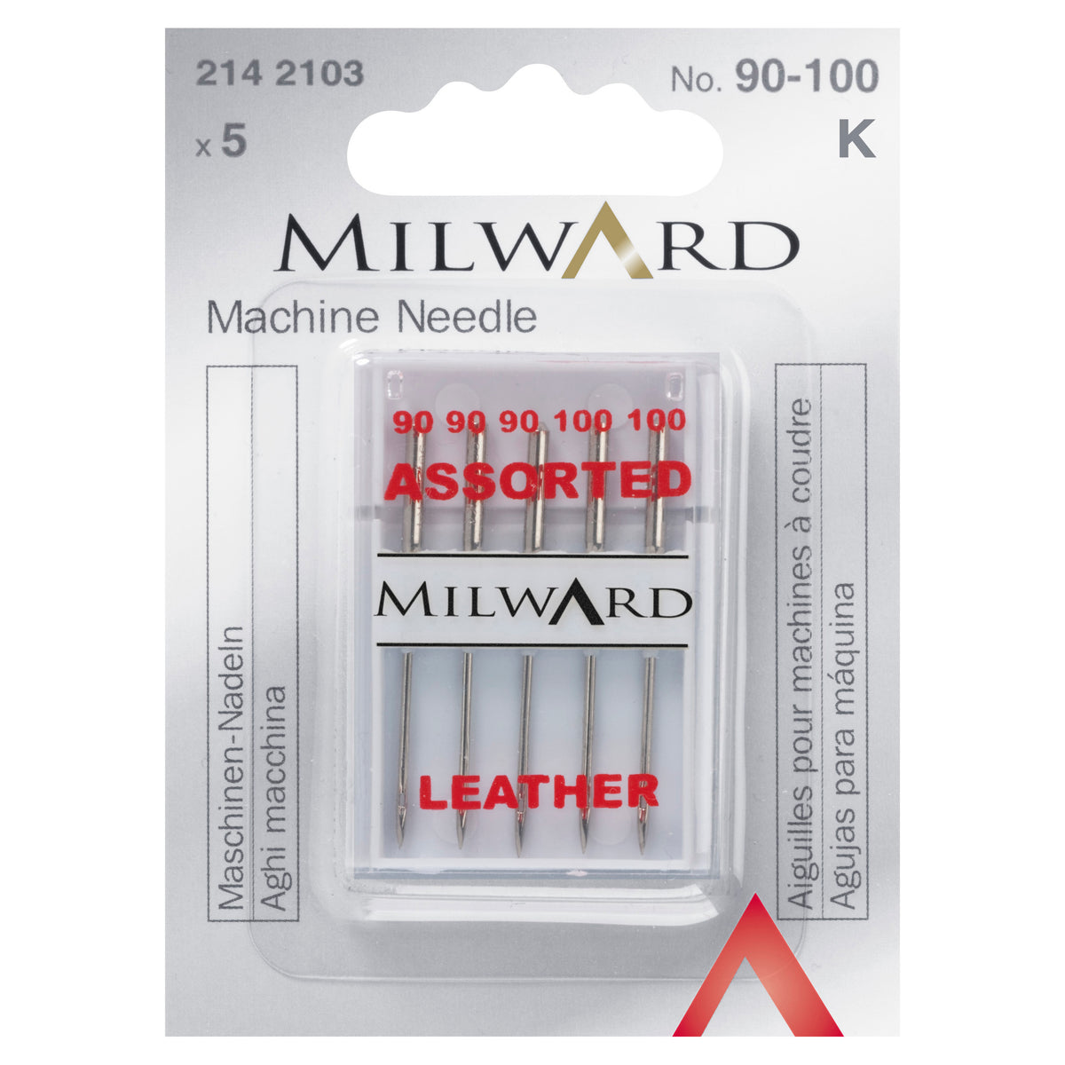 Pack of Milward leather sewing machine needles