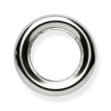 Milward 8.7mm silver brass eyelets in packaging with fixing tool