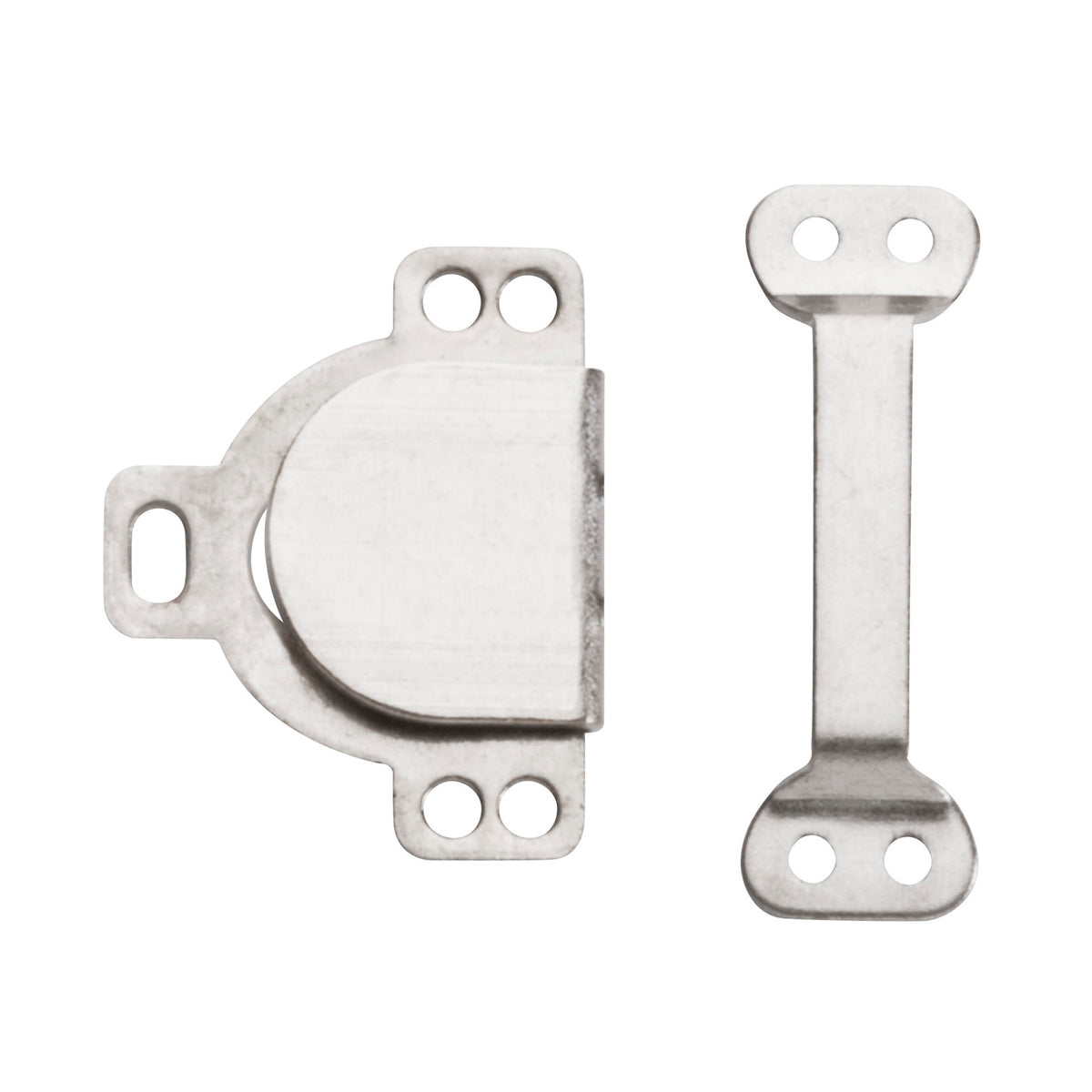 Silver steel hook and bar fastenings, 9mm