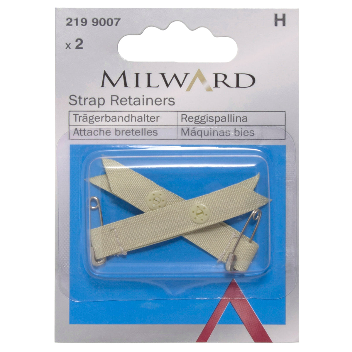 Nude bra strap retainers with safety pin