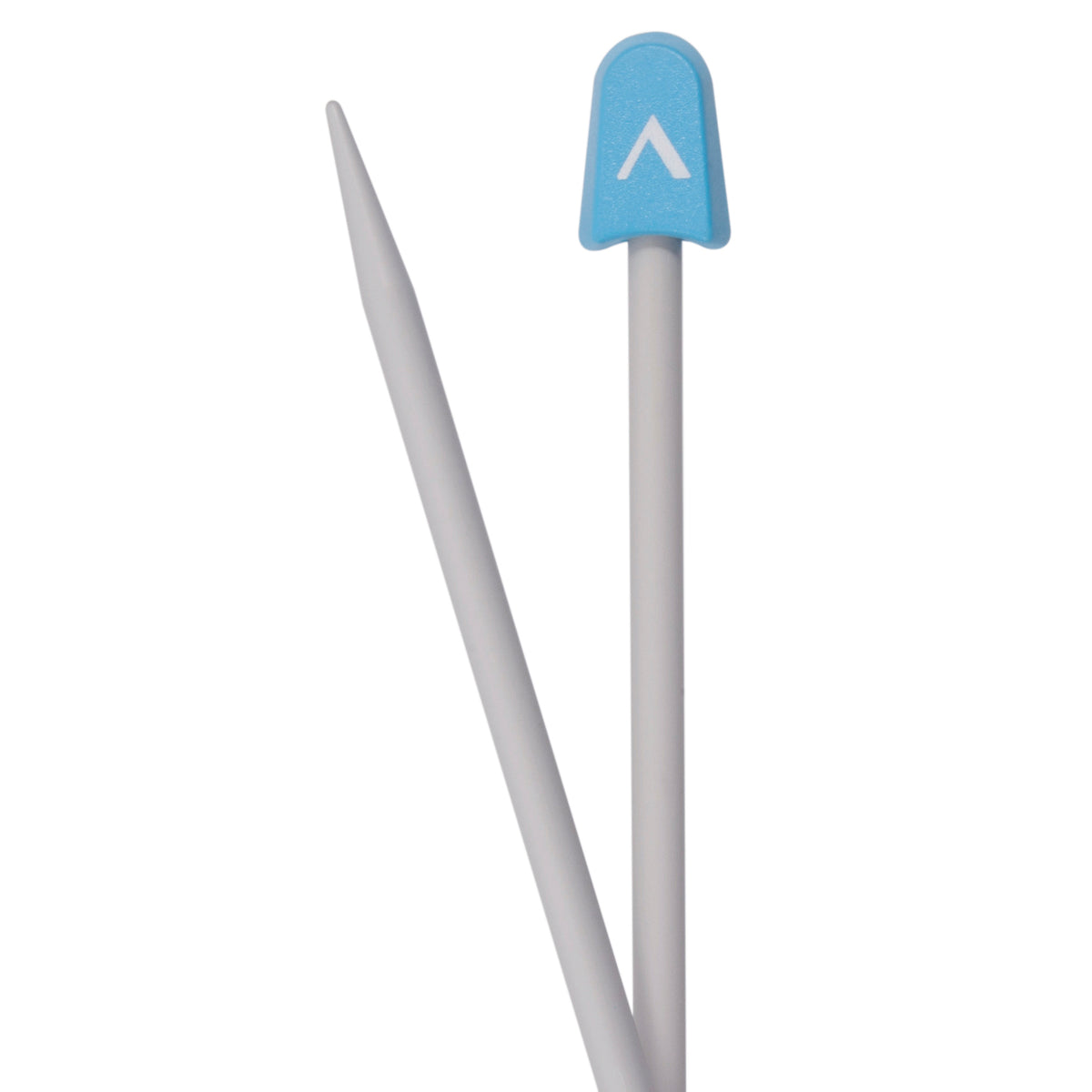 Milward 5.0mm single-ended pearl-grey aluminium knitting pins, 30cm