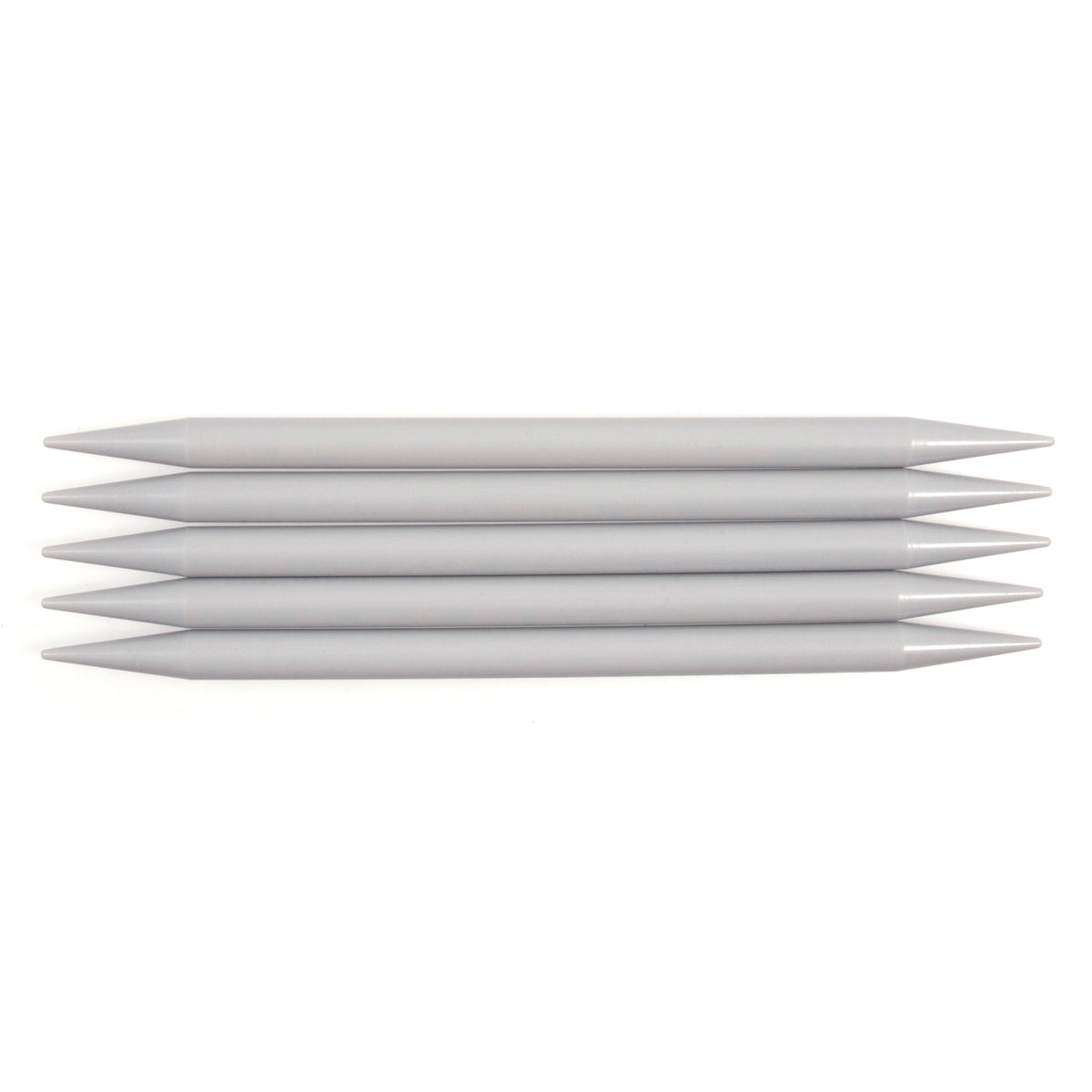 Set of five Milward 20cm double-pointed plastic knitting pins, 7mm