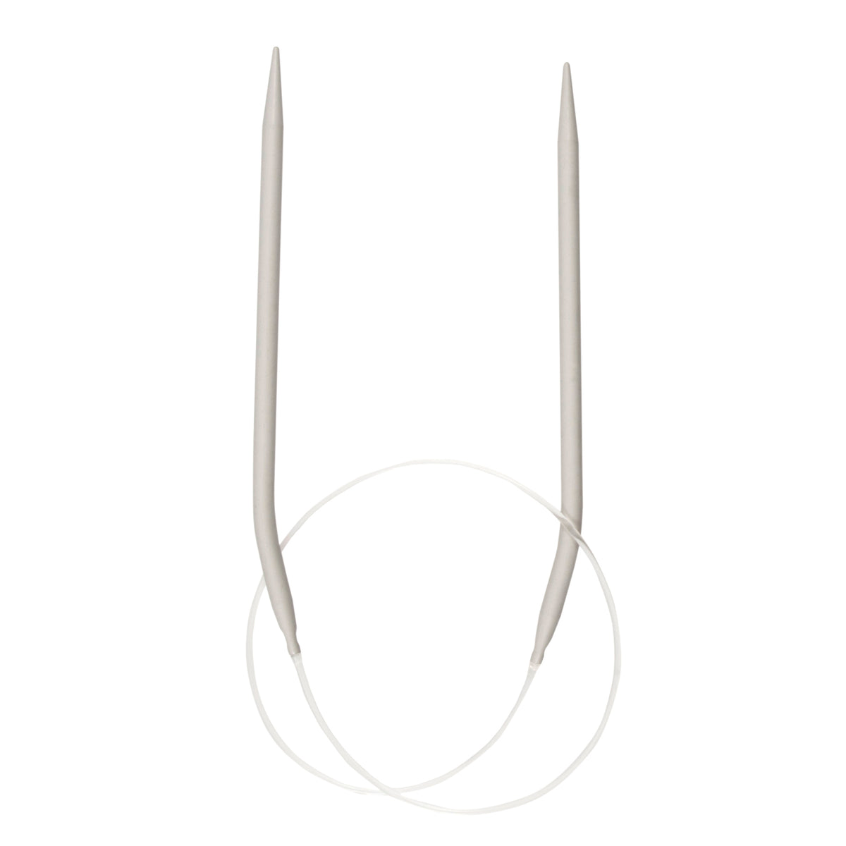 Milward 60cm circular knitting needle in 4mm with grey metal tips and cable