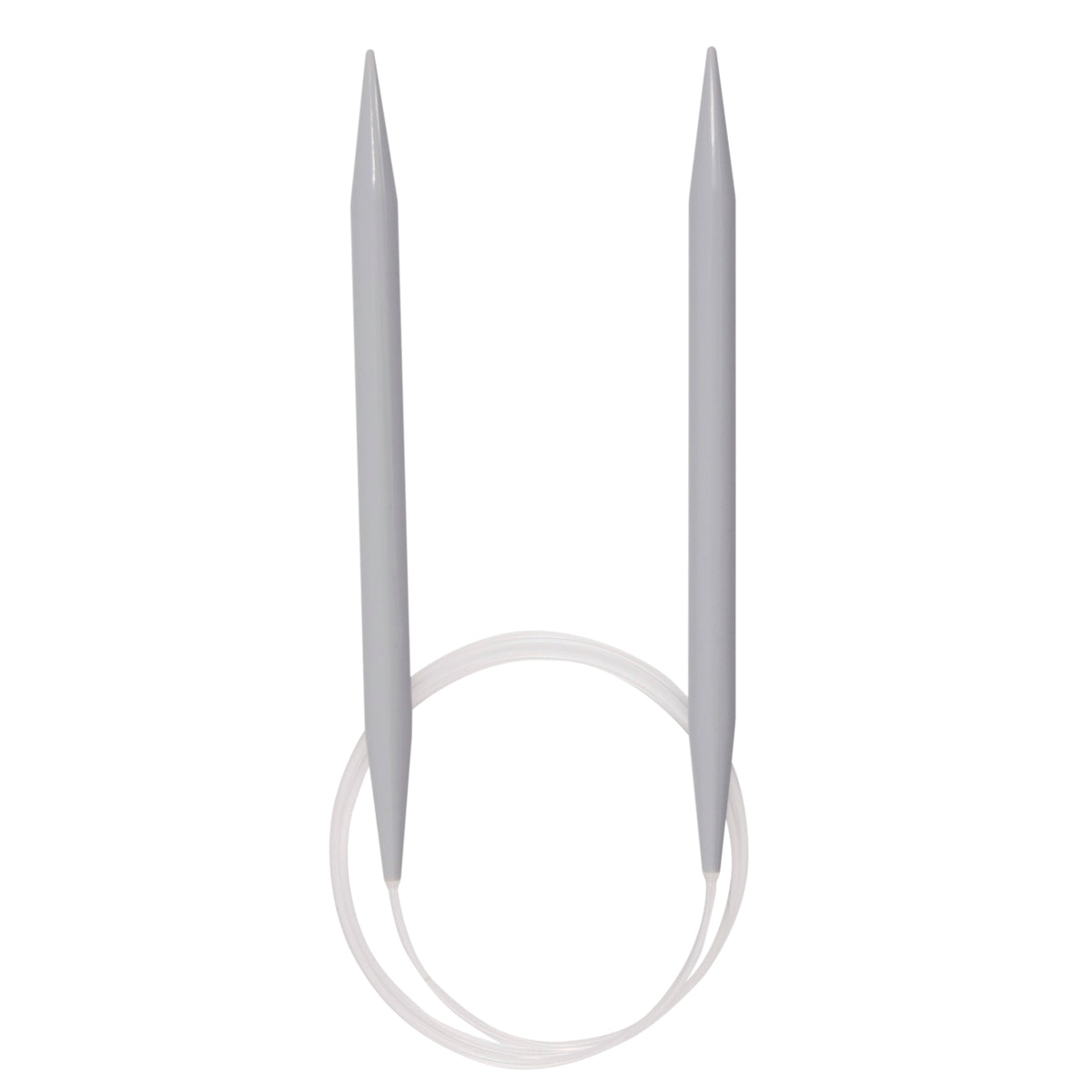 Milward 80cm circular knitting needle in 12mm with grey plastic tips and cable