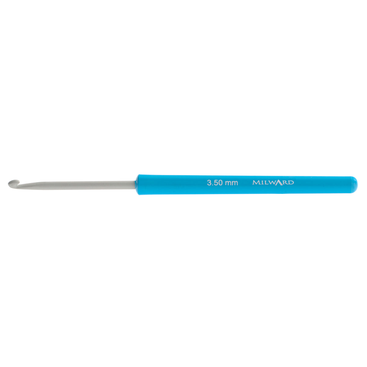 Milward 2.5mm pearl grey aluminium crochet hook with plastic handle