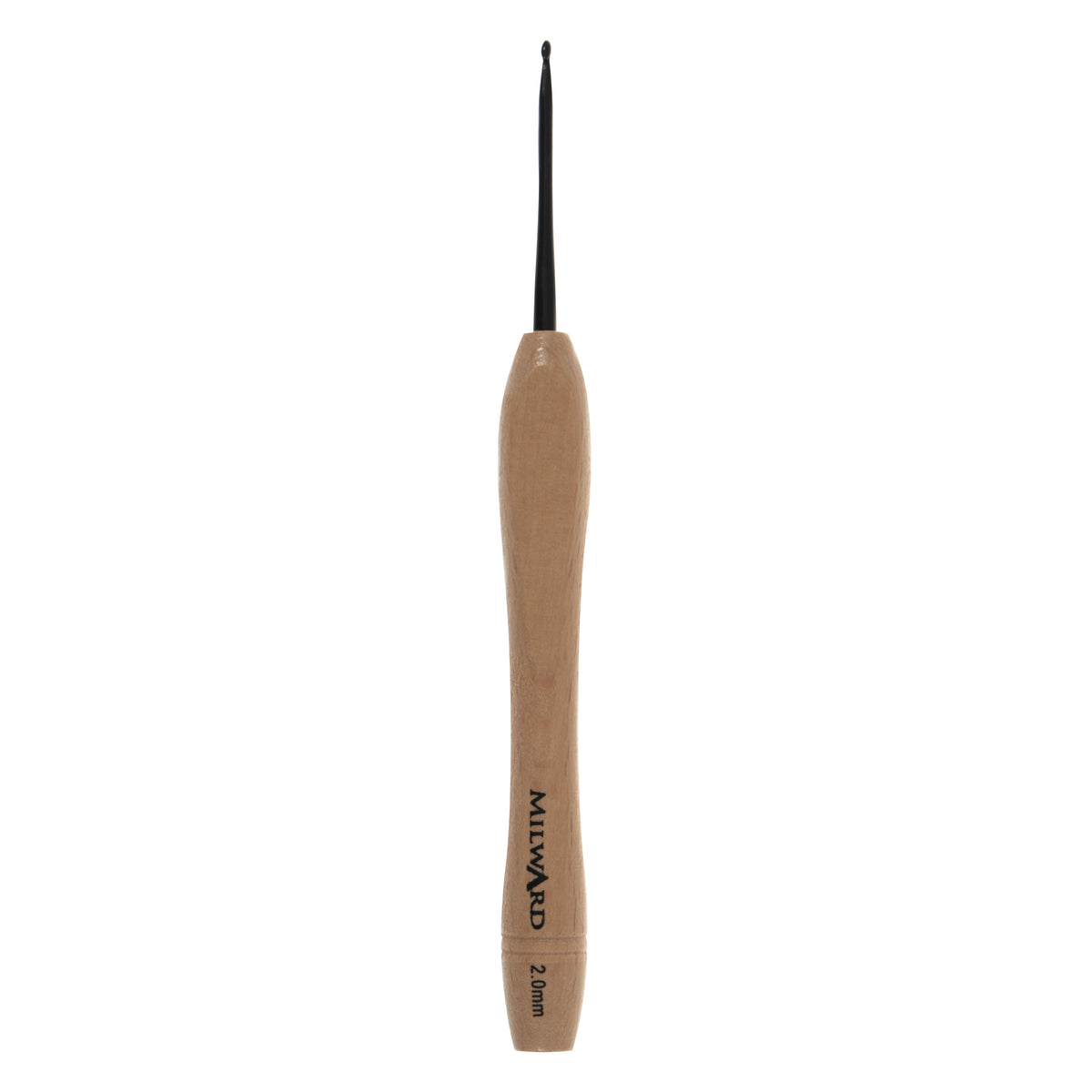 2mm crochet hook with beech wood handle