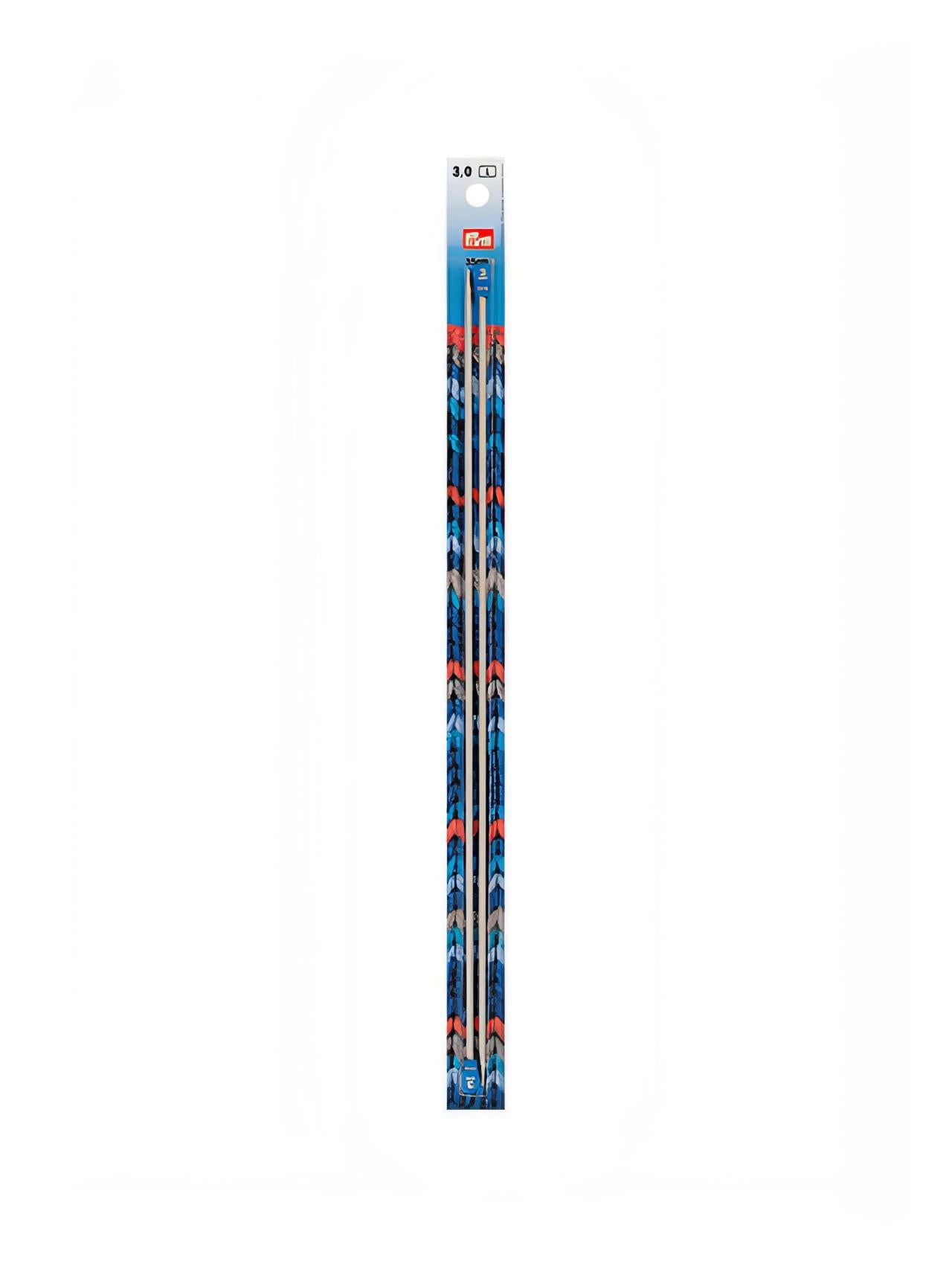 Prym Single-Pointed Aluminium Knitting Pins - 2 x Pearl Grey 35cm (2.50mm)