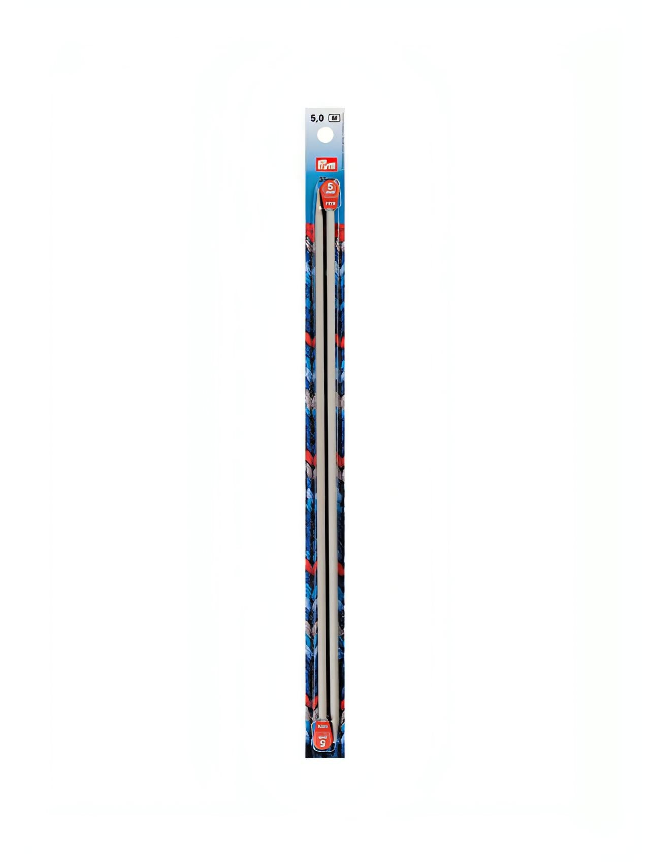 Prym Aluminium Single-Pointed Knitting Pins - 2 x Pearl Grey 35cm (5.00mm)