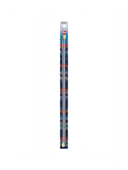 Prym Aluminium Single-Pointed Knitting Pins - 2 x Pearl Grey 35cm (3.75mm)