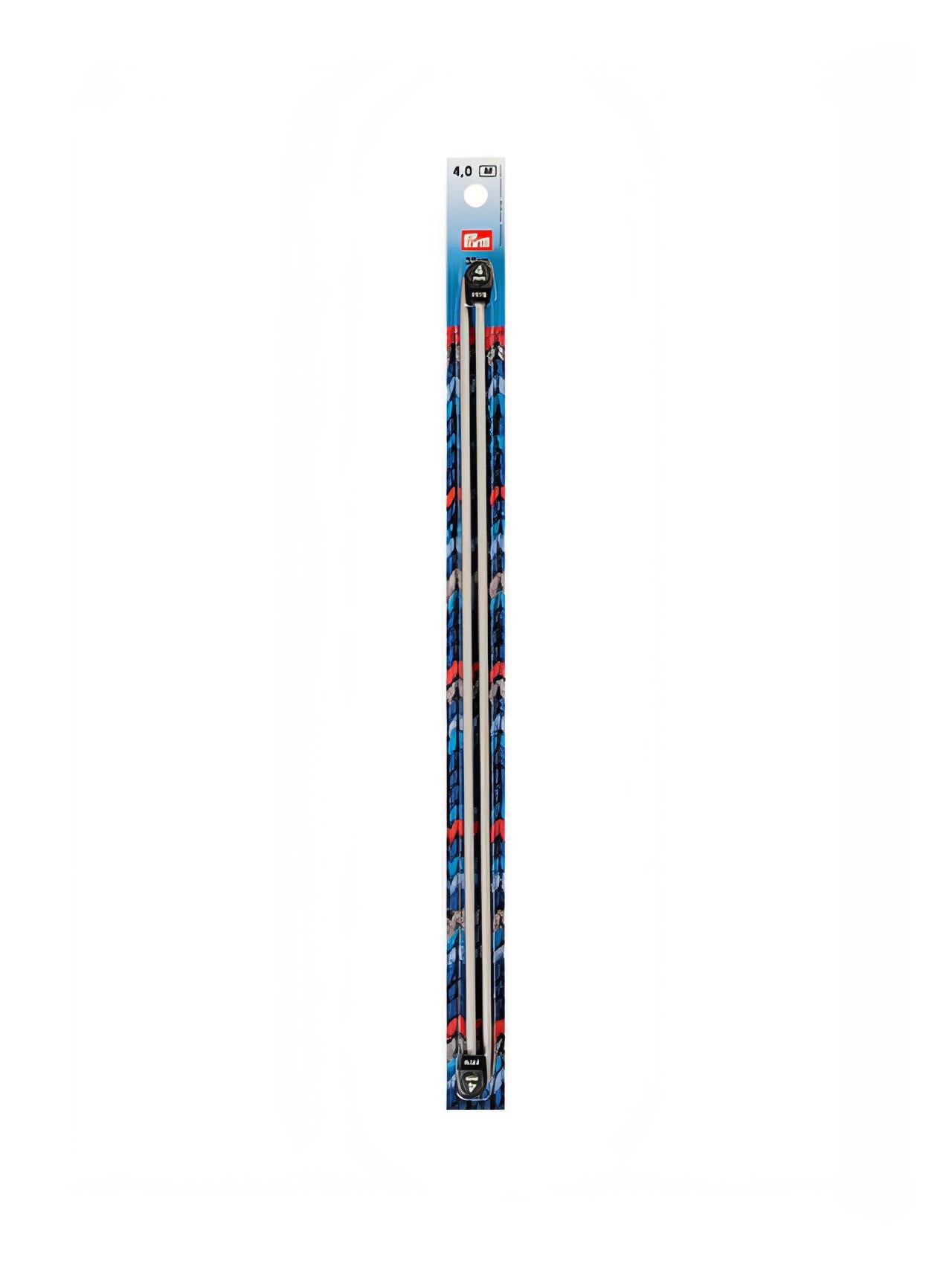 Prym Aluminium Single-Pointed Knitting Pins - 2 x Pearl Grey 35cm (4.00mm)