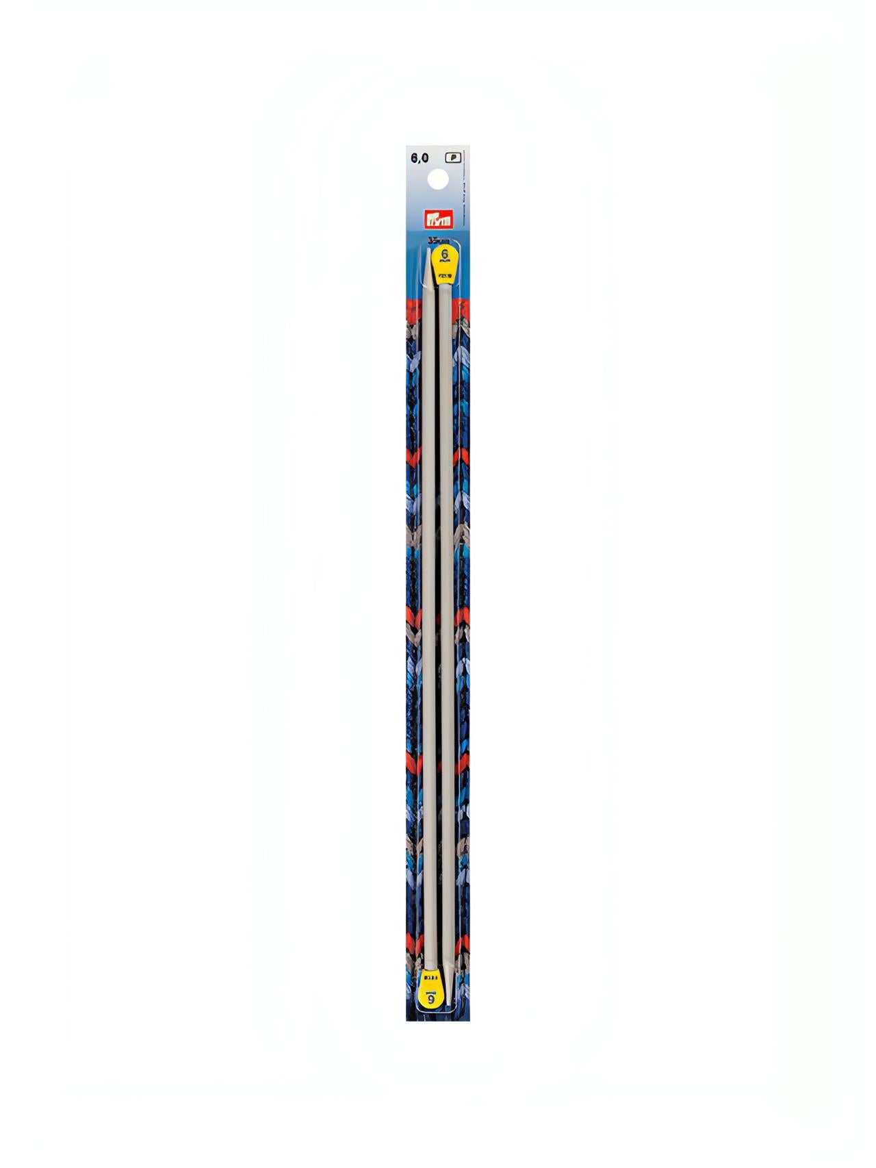 Prym Aluminium Single-Pointed Knitting Pins - 2 x Pearl Grey 35cm (6.00mm)