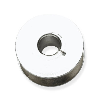 Three metal sewing machine bobbins in Milward packaging