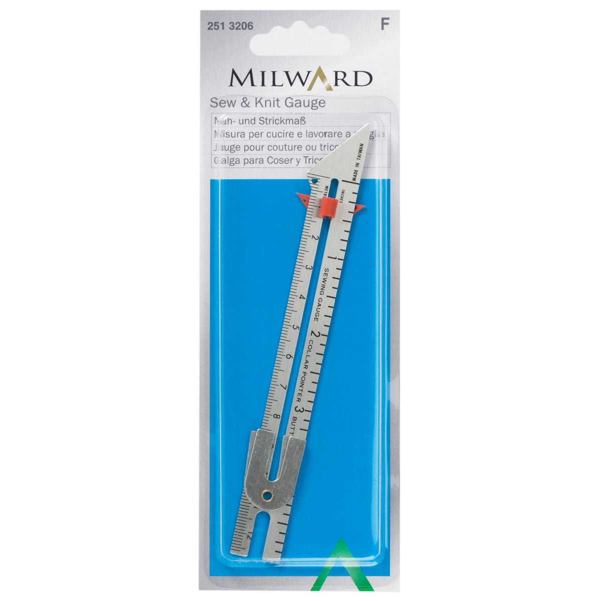 Sew and knit measuring gauge in Milward packaging