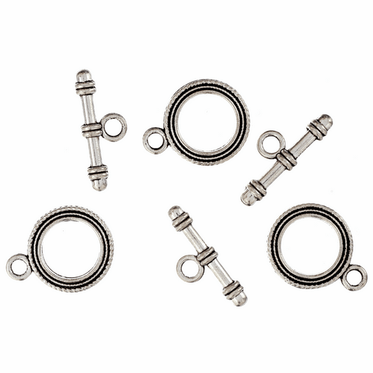 Trimits Silver Toggle & Clasp (Pack of 3)
