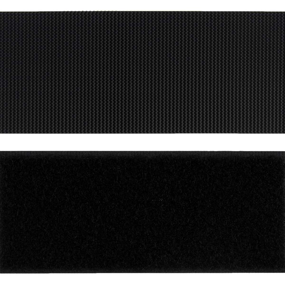 Roll of black heavy duty self-adhesive hook and loop tape