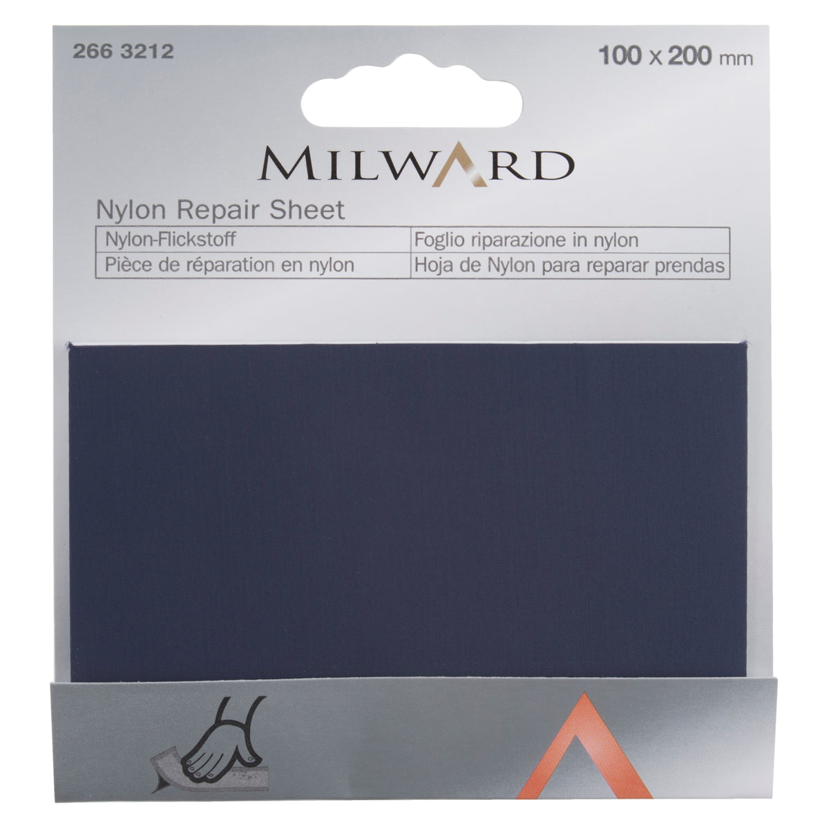Navy self-adhesive nylon repair patch