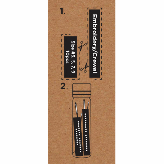 Premium Hand Sewing Needles x 10 - Sizes 3-9 *Hemline Gold Edition*