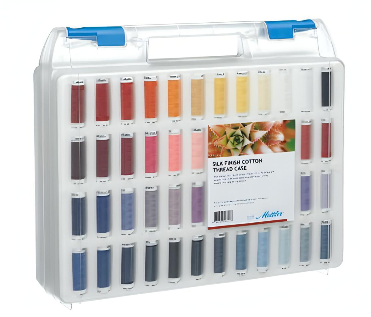 Mettler Ultimate Thread Case Silk Finished Cotton No. 50 150m 96 spools * sale price *