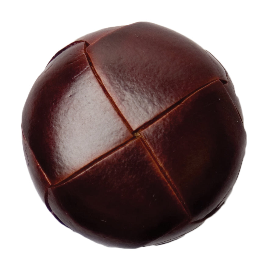 Dark brown imitation leather shank button