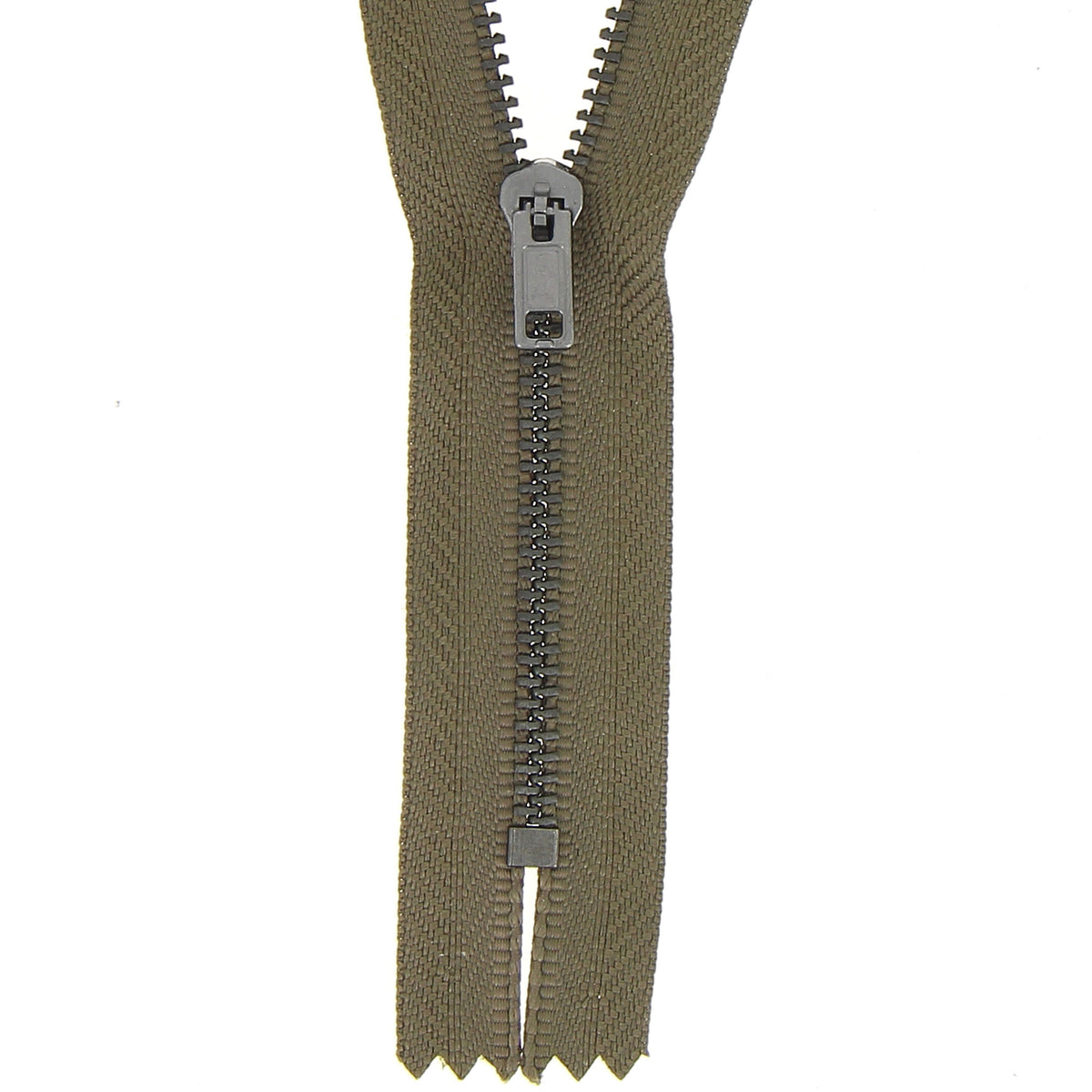Milward 15cm khaki metal trouser zip