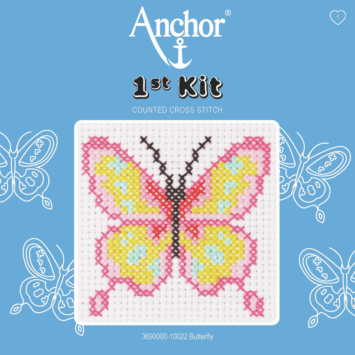 Anchor My 1st Counted Cross Stitch Kit - Butterfly