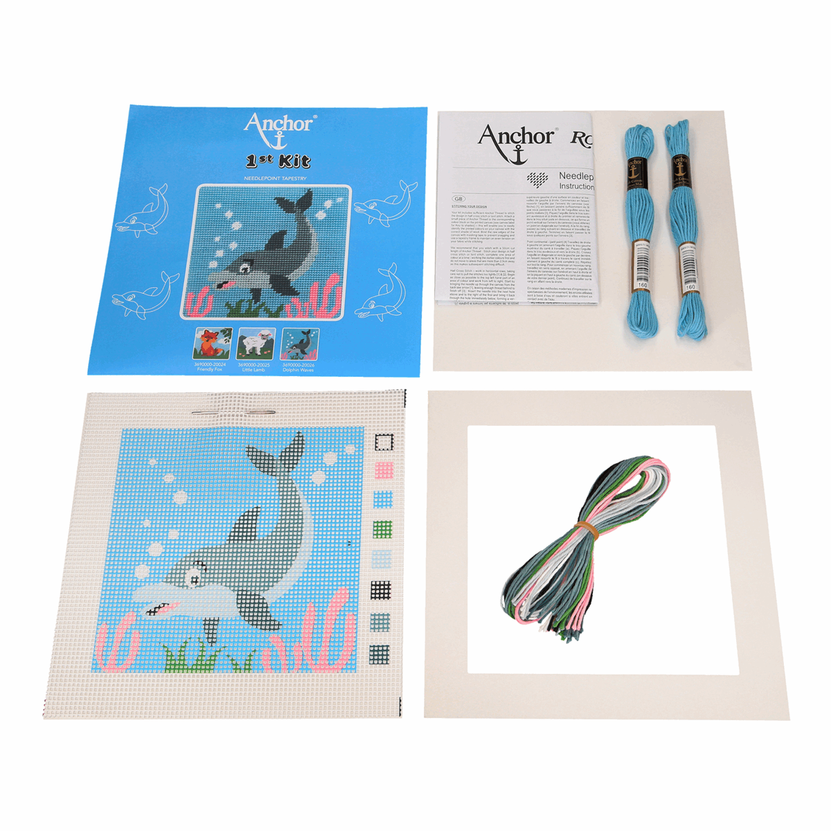 Anchor My 1st Tapestry Kit - Dolphin Waves