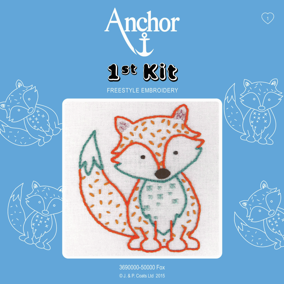 Anchor My 1st Embroidery Kit - Fox