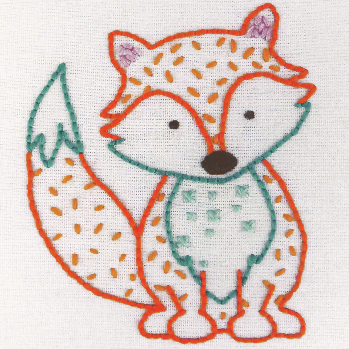 Anchor My 1st Embroidery Kit - Fox