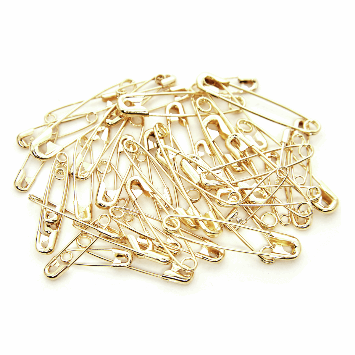 Gold Premium Safety Pins x 50 Assorted Sizes *Hemline Gold Edition*