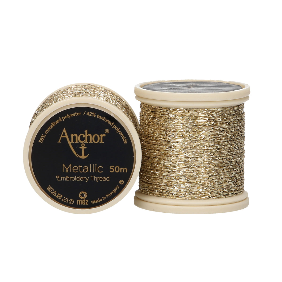 Spool of gold Anchor metallic embroidery thread