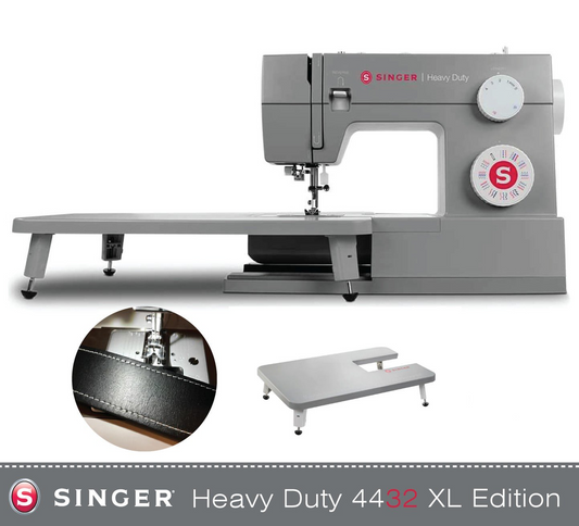 Singer Heavy Duty 4432 XL Bundle with Extension table and Straight Stitch foot