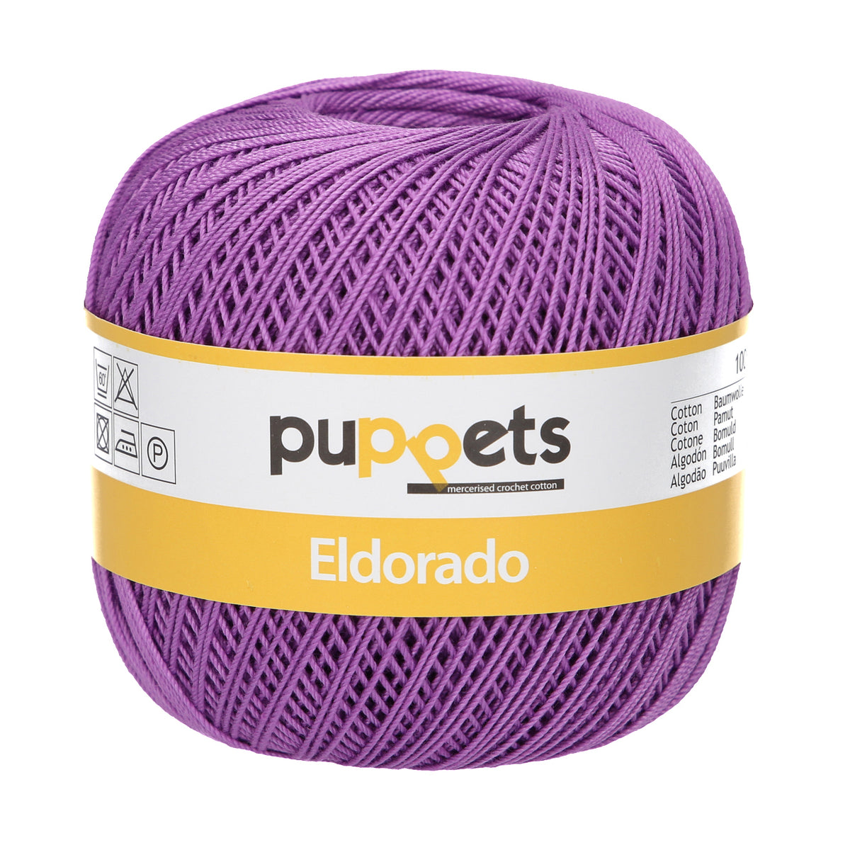 Ball of Puppets Eldorado No 10 cotton yarn in purple