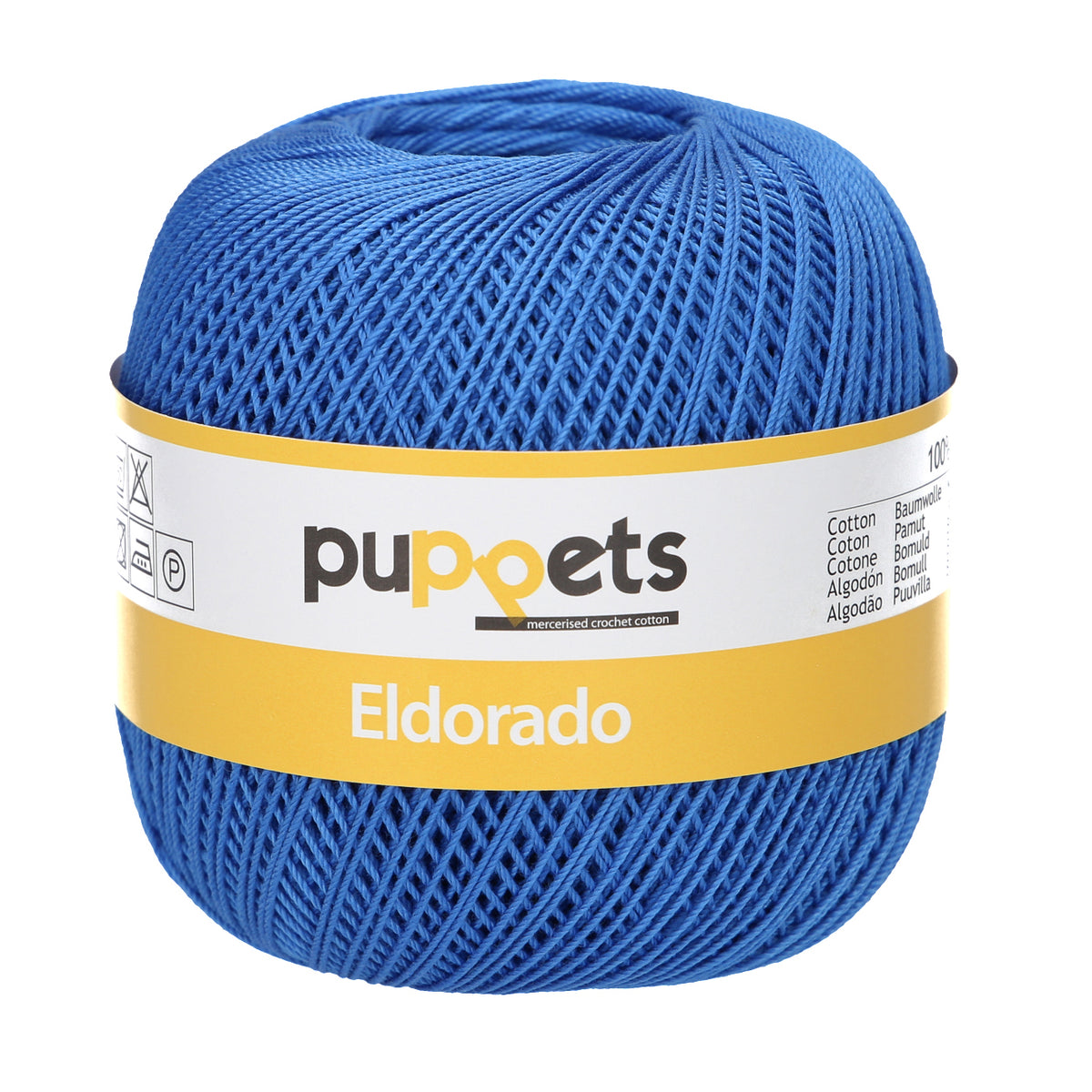 Ball of Puppets Eldorado No 10 cotton yarn in dark blue